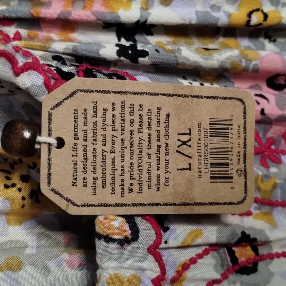Natural Life Harley Midi Sundress Embroidery Floral L - XL - Picture 9 of 10